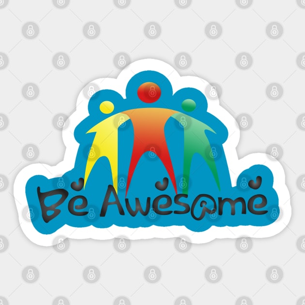 Awesome Hearts Sticker by BeAwesomeApparel